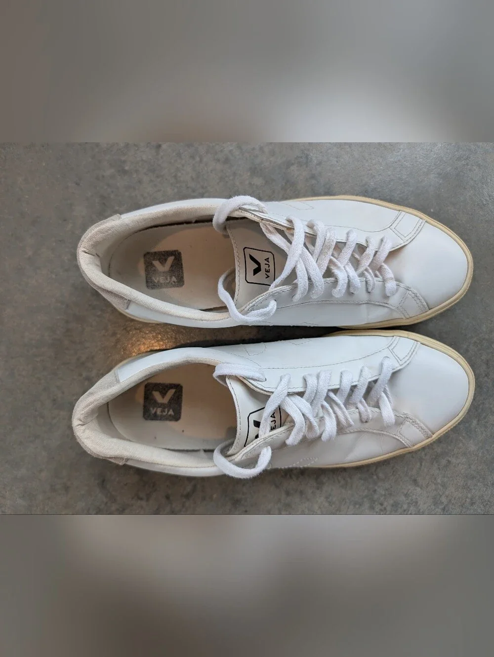 Veja Sneakers White Leather Women's Size 9 EU 40